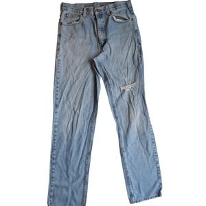 Carhartt B160 Relaxed Fit Jeans Light Wash Denim Mens 34x36 Distressed Workwear